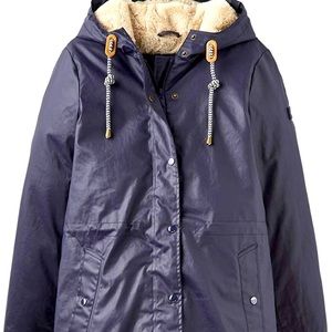 Joules Women's Rainaway Waterproof Coat- Navy US size 8 fits like US 4/6